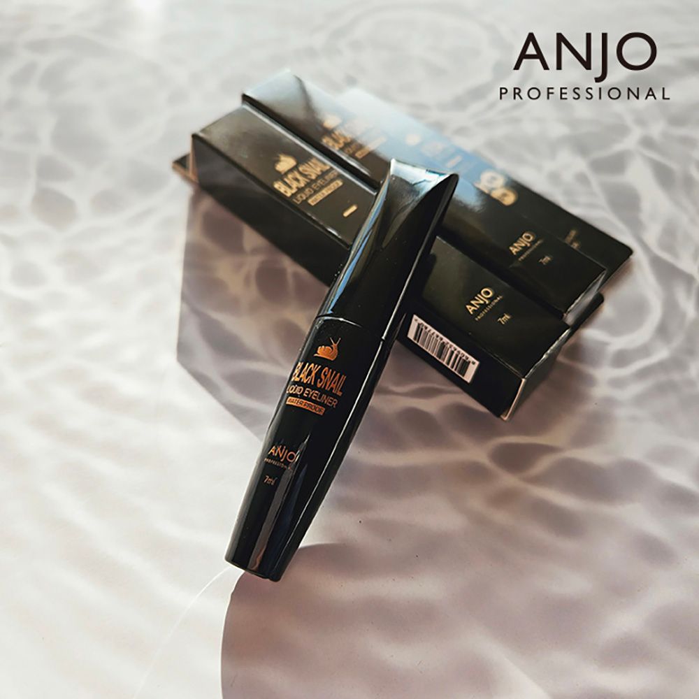 [ANJO] Black Snail Liquid Eyeliner – Ultra-Longwear, Sweat-Resistant Formula with 100ppm Black Snail Extract & Precise Brush Applicator-Made in Korea